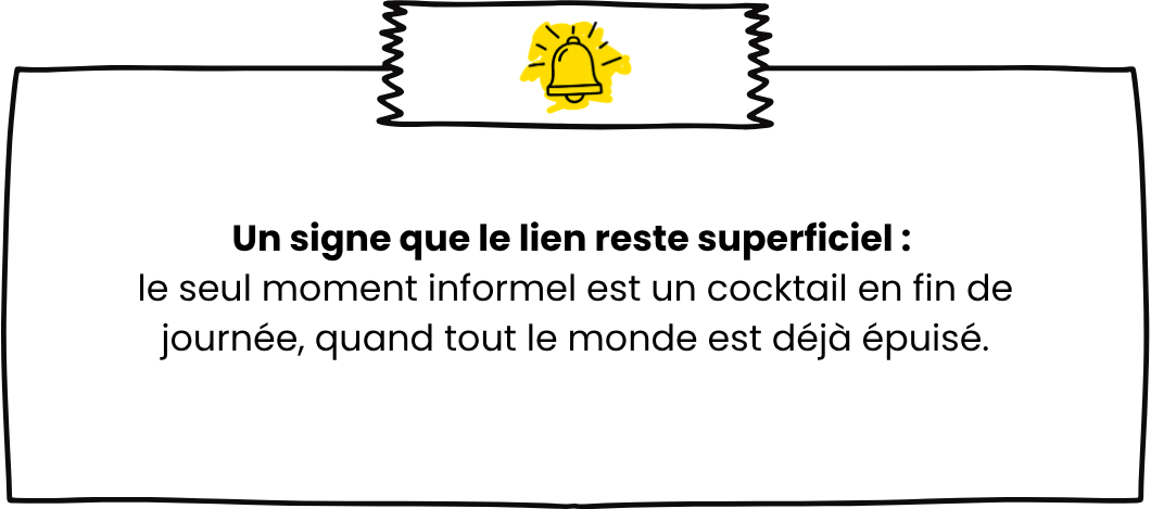 Un signe que le lien reste superficiel